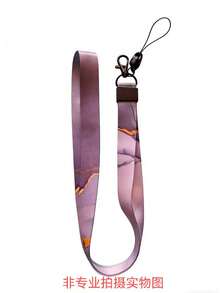 Artistic Style Phone Lanyard, Campus Card/Work ID Holder, Starry Night Koi Fish & Landscape Pattern, Detachable Halter - Rectangle - View 20