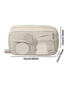 1个极简火山设计180°平铺大容量透明拉链多层文具袋，可独立放置于桌面，收纳铅笔、橡皮、尺子、胶带等文具。附赠A7笔记本和5支笔，适合学生和办公人士使用，是理想的学习用品和返校礼物。 - 多色 - 查看 2