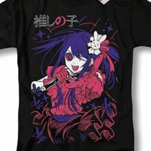 Oshi No Ko Ai Hoshino Shirt Call Of The Night Anime Manga Graphic T-Shirt-2 - màu đen - Xem 6