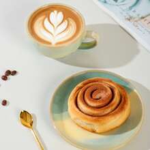 1 Cup & 1 Saucer 2-Piece Ceramic Coffee Set, Spring Series, Suitable For Spring Festivals And Parties, Mother's Day Gift, Home Or Cafe Use, Dishwasher, Microwave, Oven, Refrigerator - Multicolor - View 11