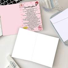 Carte pour petite-fille, exprimant l'amour et la fierté pour les occasions spéciales (Merci, Anniversaire, Mariage), design élégant, artisanat de qualité supérieure, papier de haute qualité, souvenir précieux, cadeau pour grands-parents - enveloppe blanche en lin - Voir 8