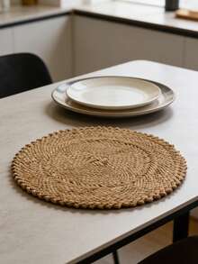 1/2/4pcs Rustic Style Placemats, Minimalist Fashion Tablemats, Coffee Machine Pads, Non-Slip Heat-Resistant Coasters, Suitable For Wedding Party, Holiday Celebration, Picnic Camping, Birthday Banquet Table Decor - Multicolor - View 5