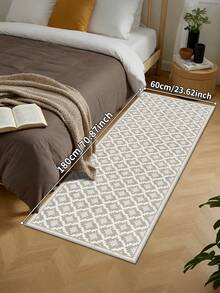 Bedroom Faux Wool Rug, Modern Minimalist Style, Living Room Fashion Carpet, 1pc Home Decor Rug, Washable Hallway Carpet, Kitchen, Bathroom, Dining Room Home Decor Mat, Fluffy Minimalist, Creating A Unique, Exquisite And Comfortable Atmosphere - Light Grey - View 11