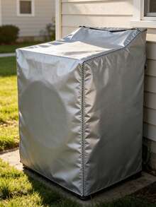 1 paquete de cubierta impermeable y a prueba de polvo para lavadora y secadora, disponible en 2 estilos, con cordón ajustable, se ajusta a la mayoría de lavadoras de carga superior y frontal - Multicolor - Ver 2