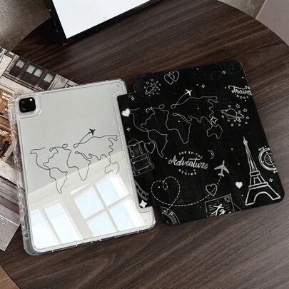 1 Piece Protective Tablet Case Folio Table Case With Pen Holder Compatible With IPad 10.9/10.2/ Air 5th Gen/Pro11/10th/9.7/Air 2/ (7th Gen)/ (8th Gen)/ Air 4/5/ Pro 11/ 10th Generation 10.9-Inch 2022 Smart Case/ Air 13(M3 2025)/ Air 11(M3 2025)/ Air 11(M3 2025)/ 11(A16 2025)/Compatible With Galaxy Tab S10+/S9/A9,Compatible With Xiaomi5/5PR/6/6PRO/7/7PRO