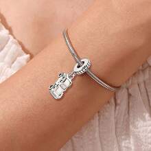 Mặt dây chuyền hình xe hơi bằng bạc 925, thích hợp để tự làm trang sức, trang trí trang phục hàng ngày, quà tặng cho nữ. - xe hơi - Xem 6