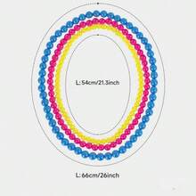 4pcs Retro Bow Headband, Necklace, Wristband Set, Disco Neon Party Carnival 80s Costume - Multicolor - View 10