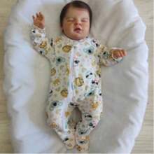 : Baby Girl Long-Sleeved , Pajamas, Zipper Closure, Ribbed Knit, 100% Cotton - 彩色 - 查看 5