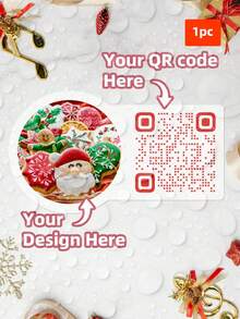 1-60pcs Customized Labels - Any Design Image & QR Code Personalized Stickers, PVC Stickers, Colorful Custom, Personalized, Unique Ideal Gift, Social Media Scan QR Code Design Image Logo Text, Suitable For Workers, Pets, Home, Office, Applicable For Halloween Decor, Autumn Decor, Christmas ,For Family - Multicolor - View 14