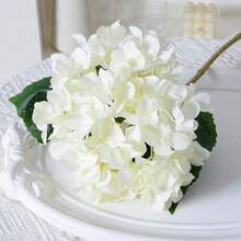 1/3/6 pezzi profumo di fiori di ortensia artificiali, pianta floreale finta, decorazione interna, decorazione autunnale, decorazione da giardino, centrotavola, festa di compleanno, cesto da matrimonio, profumo da sposa, decorazione per la casa, ristorante, camera da letto, davanzale, riempimento per vaso, regalo di San Valentino, decorazione per Capodanno, giardino esterno, ritorno a scuola - Bianco - Visualizzare 1