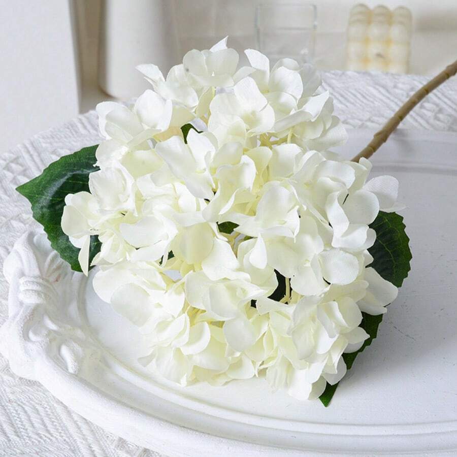 1/3/6 pezzi profumo di fiori di ortensia artificiali, pianta floreale finta, decorazione interna, decorazione autunnale, decorazione da giardino, centrotavola, festa di compleanno, cesto da matrimonio, profumo da sposa, decorazione per la casa, ristorante, camera da letto, davanzale, riempimento per vaso, regalo di San Valentino, decorazione per Capodanno, giardino esterno, ritorno a scuola - Bianco - Visualizzare 1