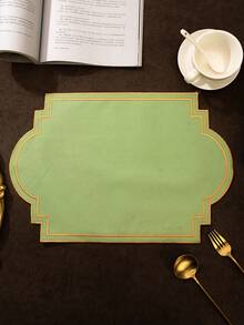 1-6pcs Premium Embroidered Fabric Placemats, Durable Non-Slip Heat-Resistant Embroidered Table Mats - Multicolor - View 6