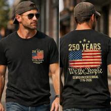 We The People Shirt For Men, 250 Years 1776 2026 Patriotic T Shirt, America 250 Anniversary Tee - màu đen - Xem 1