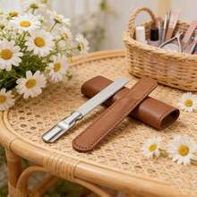 Bộ 1 dũa móng chân hai mặt bằng thép không gỉ kèm túi đựng, chất liệu bền chắc, có thể tái sử dụng, dùng để mài và loại bỏ vết chai sần, đánh bóng và làm mịn bề mặt móng, tạo hình và làm bóng móng. - Nhiều màu - Xem 8