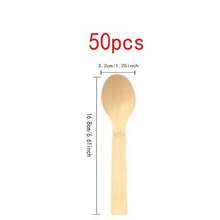 150 piezas/Set, 50 piezas/Set, 25 piezas/Set, 10 piezas/Set Juego de cubiertos de ensalada de bambú natural, vajilla occidental, cuchillo, tenedor y cuchara de bambú, de alta calidad, para bodas y fiestas, aperitivos, estilo rústico, utensilios de picnic naturales - Bambú - Ver 20