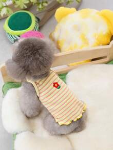 Áo khoác cho chó cưng (1 chiếc), quần áo nhẹ cho chó mèo mùa xuân/hè, thiết kế thêu ren, kiểu yếm, phù hợp cho chó và mèo nhỏ. - Nhiều màu - Xem 15