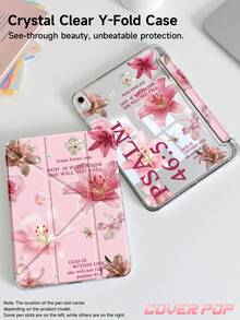 Ốp lưng máy tính bảng họa tiết hoa ly và khẩu hiệu, tương thích với iPad Air 11" M3 2025/M2 2024, Air thế hệ thứ 5 2022, (A16) 11" thế hệ thứ 11 2025, Galaxy Tab, Kindle Paperwhite thế hệ thứ 12 2024, mặt lưng trong suốt, họa tiết thời trang, tự động bật/tắt màn hình, bảo vệ bằng túi khí, thích hợp làm quà tặng và sử dụng trong văn phòng. - Nhiều màu - Xem 3