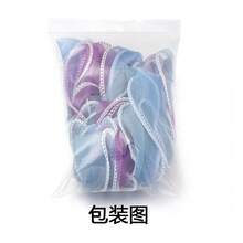5码/包 彩虹渐变白边波浪形欧根纱丝带，适用于花束、礼品包装、服装配饰DIY、生日、婚礼、彩虹主题派对装饰 - 漸變絲帶 - 查看 10