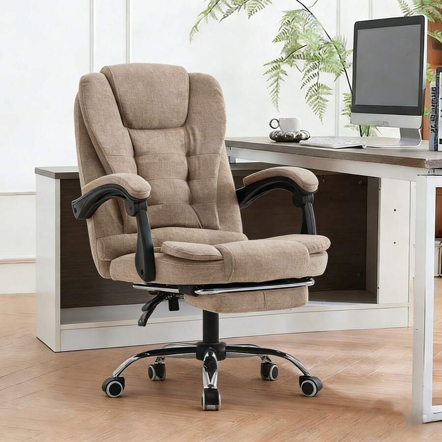 Adjustable Makeup Chair, Office Computer Chair, With Padded Seat Design For Comfort And Reduced Fatigue, Supports Spine, Suitable For Entertainment And Office Use