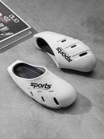 Men's Soft Sole Hole Slippers, Outdoor Sports Sandals, Plus Size