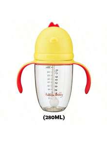 1个PPSU材质宽口婴儿奶瓶，易握手柄，360°重力球吸管，硅胶奶嘴，耐热防胀气奶瓶，适合0个月以上宝宝，容量180毫升/280毫升 - 彩色 - 查看 7