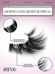 9 Pairs Short And Aatural Half Lashes Band Eyelashes Short Soft 3d Faux Mink Eyelashes Soft Natural Makeup (BP01) - 黑色 2 - 查看 9