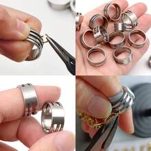 Bộ 2/3/5 món dây chuyền, khuyên tai, vòng hở bằng thép không gỉ, dụng cụ hỗ trợ làm vòng tay, vòng cổ, trang sức DIY. - tự làm lấy - Xem 2