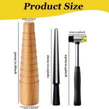 Bộ dụng cụ làm trang sức (1/2/3 món): Dụng cụ đo kích cỡ nhẫn, dụng cụ nong vòng tay, búa nhựa mềm hai mặt, dụng cụ định hình và sửa chữa vòng tay. - Dụng cụ làm đồ trang sức - Xem 4