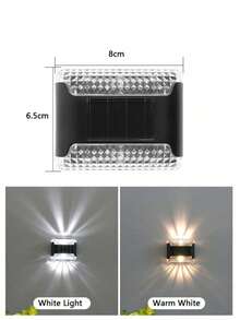 8/4pcs Solar LED Wall Lights - Outdoor Waterproof Smart Lighting Control Sensor, Dusk To Dawn Auto On/Off, Waterproof, Wide Angle Illumination, Suitable For Outdoor Garden Decor, Patio, Balcony, Fence And Corner Lighting. 1/4/8pcs - Solar Lights - View 4