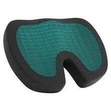 Comfortable Seat Cushion For Office Chairs Gel Enhanced Memory Foam Non-Slip Cooling Support For Long Sitting Black - 黑色 - 查看 1