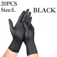 100pcs Black Nitrile Gloves, Latex-Free, Disposable, Durable Household Cleaning Gloves, Suitable For Hair Dyeing, Tattooing, Machine Maintenance And Cleaning, Multi-Purpose Hand Protection, Essential For Kitchen (Bagged) - Multicolor - View 9