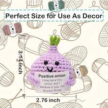 1个洋葱附带一张温馨的纸条：“我可能是一颗小小的洋葱，但我相信你”——对于任何需要激励的人来说，它都是完美的提神剂。 - 彩色 - 查看 2