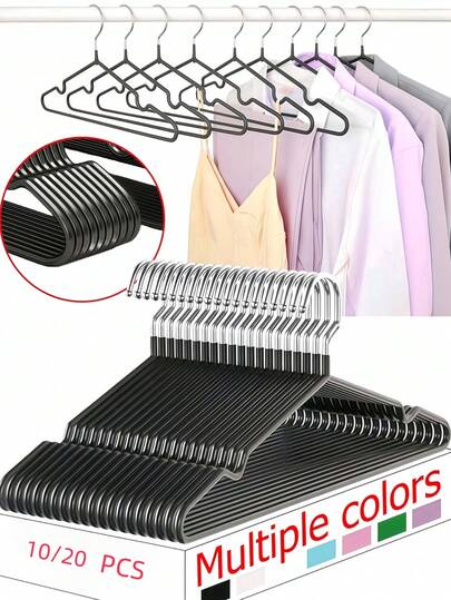 1 adet/10 adet/20 adet Yetişkinler için Dikişsiz Kaymaz Elbise Askısı, Ev Kullanımı