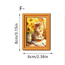 1 pieza Imán de refrigerador de gatito lindo - Arte de gato de acuarela con flores. Ideal para cocinas, refrigeradores, pizarras blancas y gabinetes del hogar; un regalo creativo para amantes de las mascotas. - multicolor - Ver 14