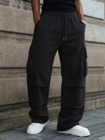 Men's Casual Loose Pocket Cargo Pants, Gothic Style Trousers, Dopamine, Cargo Pants, Outdoor Functional Style, Men's Casual Pants, Sweatpants, Loose Twill Pants, Functional Pants, Running Pants, Loose Sweatpants, Running Pants, Loose Cargo Pants, Gift For Husband And Boyfriend