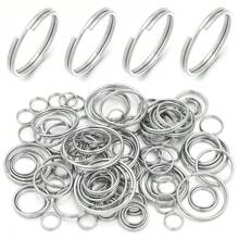 100pcs/Pack Stainless Steel Double Loop Keyring, Double Iron Circle Connector Ring For DIY Jewelry Pendants, Toys - Double Hanging Loop - View 8