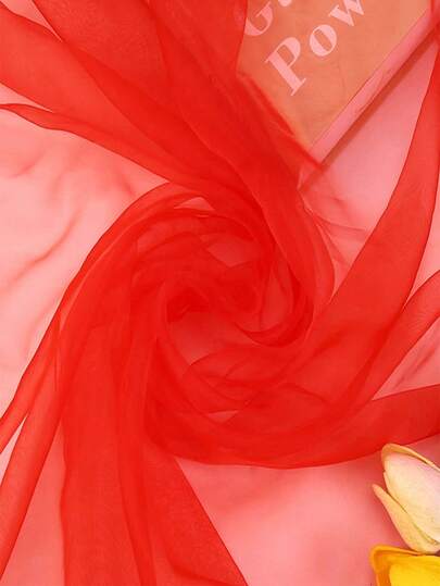 1pc High-Density Organza Fabric, Matte Soft Tulle, Fluffy Skirt Dress Bridal Wedding Decor Transparent Chiffon Fabric