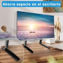 Soporte de Mesa para TV de 2 Piezas - Compatible con Pantallas LCD/LED/Plasma de 14-42", VESA Compatible (100x100~200x200mm) - Negro - Ver 6