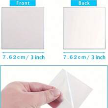 10pcs 3 Inch X 3 Inch Mini Square Acrylic Mirror Stickers, Suitable For DIY Crafts - Multicolor - View 2