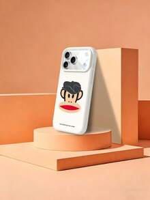 官方授权 Paul Frank 液态硅胶手机壳，全包防震摄像头保护，大嘴猴图案，全新设计，兼容 13/14/15/16/17 Pro Max - 彩色 - 查看 3