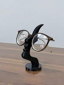 Unique Curved Eyeglasses Stand Practical Minimalist Black Design Plastic Material Suitable For Living Room Bedroom Office Or As A Gift For Family And Friends Enhances Desk Or Nightstand Decor Home Decor Accessory Minimalist Design Holiday Gift - Multicolor - View 6