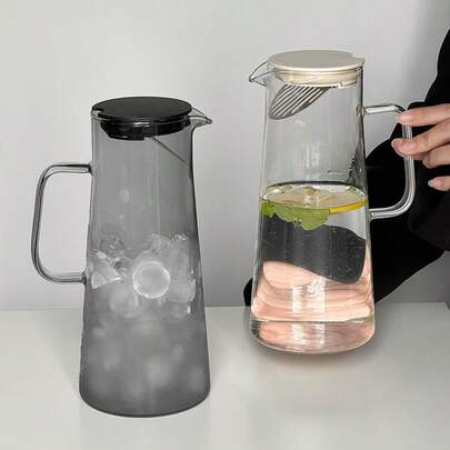 1pc High-End Borosilicate Glass Teapot, Heat-Resistant Large Capacity Tea Pot, Luxury Home/Living Room Fruit Tea Pot