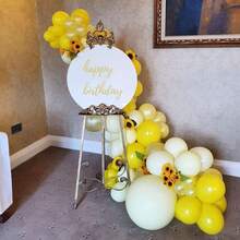 50 piezas de globos amarillos de 5 pulgadas para fiesta, decoración de cumpleaños, fiesta con tema de primavera/verano - Amarillo - Ver 4