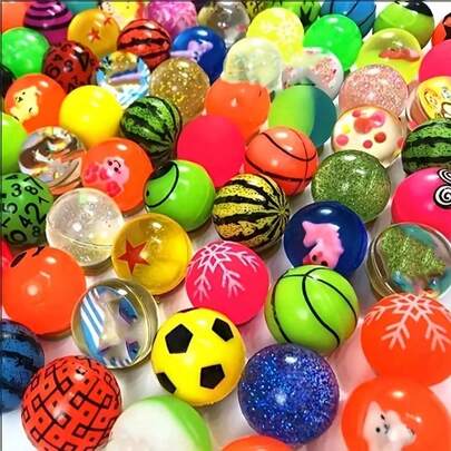 10个/20个/40个可折叠橡胶球，适合作为节日礼物、奖品、圣诞节和复活节礼物（多种颜色和闪光）