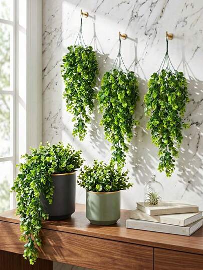 8 Piezas/4 Piezas/2 Piezas/1 Pieza Eucalipto artificial, Plantas artificiales, Enredaderas de plantas artificiales, Decoración del hogar, Decoración de habitaciones, Montaje de escenas, Decoración del hogar en verde salvia, Decoración del hogar de primavera, Decoración de primavera Decoración del Día de San Valentín, Regalos del Día de San Valentín, Decoraciones de jardín, Regalos del Día de la Madre, Temporada de bodas.