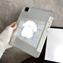 1 Cute Fluffy White Puppy Tablet Case Folio Table Case With Pen Holder Compatible With IPad 10.9/10.2/ Air 5th Gen/Pro11/10th/9.7/Air 2/ (7th Gen)/ (8th Gen)/ Air 4/5/ Pro 11/ 10th Generation 10.9-Inch 2022 Smart Case/ Air 13(M3 2025)/ Air 11(M3 2025)/ Air 11(M3 2025)/ 11(A16 2025)/Compatible With Galaxy Tab S10+/S9/A9,Compatible With Xiaomi5/5PR/6/6PRO/7/7PRO - Multicolor - View 7