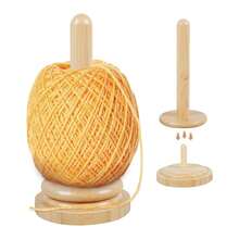 1 Bộ Giá đỡ sợi bằng tre xoay được, Giá đựng cuộn sợi, Giá cuộn sợi trơn tru, Phụ kiện đan móc - Một kích thước phù hợp với tất cả - Xem 2