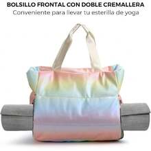 Women's Sports Bag, Waterproof Padded Tote Bag, Puffer Bag With Yoga Mat Pocket, Gym Bag For Women For Gym, Yoga, Travel (Pink), 43460974 - 金色 - 查看 4