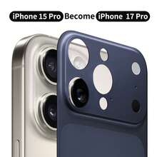 Miếng dán bảo vệ ống kính màu trơn siêu mỏng, mặt lưng PC mờ, tương thích với iPhone 16 Pro/15 Pro Max/14 Pro, màu xanh đậm, quà tặng Ngày của Mẹ. - xanh đậm - Xem 9