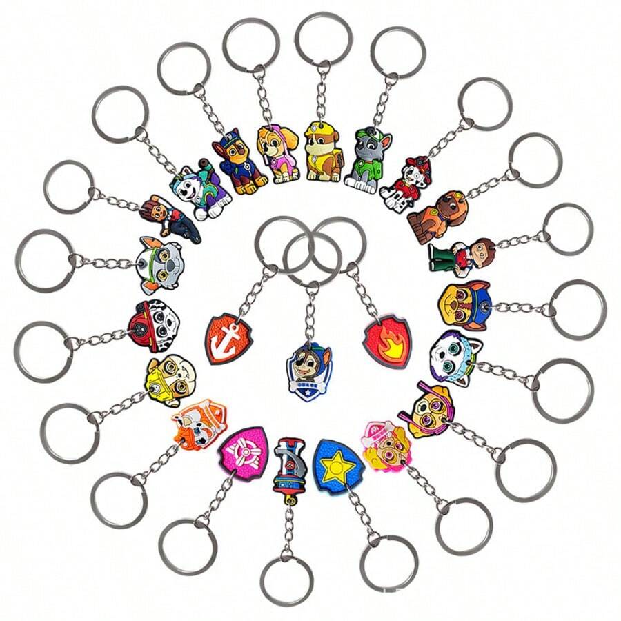 10pcs Random Cute Cartoon Character Keychains, Can Be Hung On Bags, Keys, Suitable As Gifts, Rewards, Etc. - Multicolor - View 1